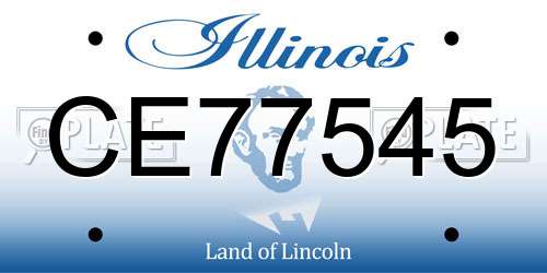 CE77545 Illinois License Plate