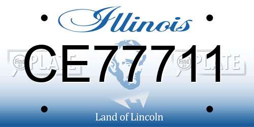 CE77711 Illinois License Plate