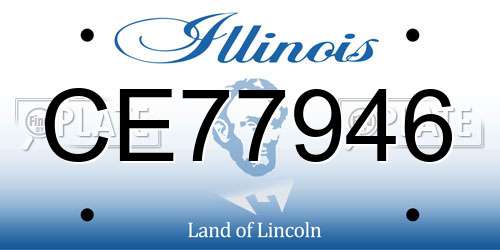 CE77946 Illinois License Plate