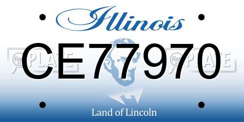 CE77970 Illinois License Plate