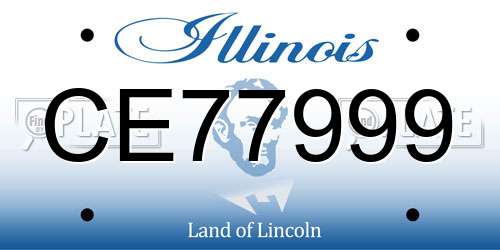 CE77999 Illinois License Plate