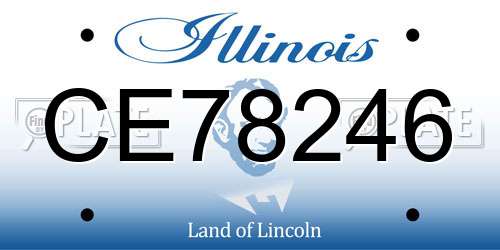 CE78246 Illinois License Plate