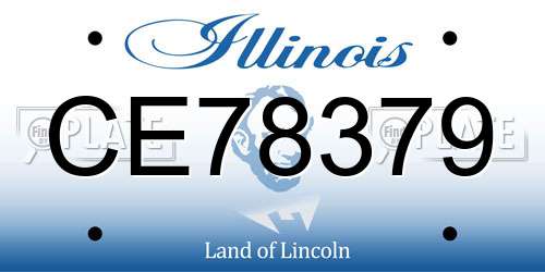 CE78379 Illinois License Plate