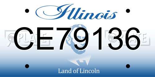 CE79136 Illinois License Plate