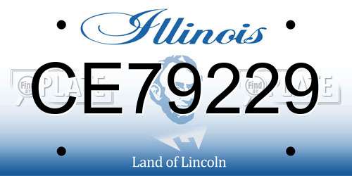 CE79229 Illinois License Plate