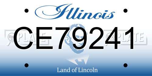 CE79241 Illinois License Plate