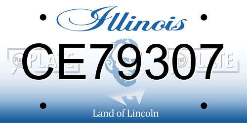 CE79307 Illinois License Plate