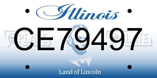 CE79497 Illinois License Plate