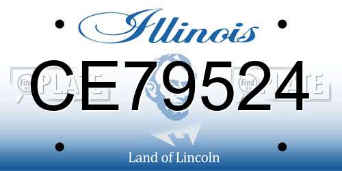 CE79524 Illinois License Plate
