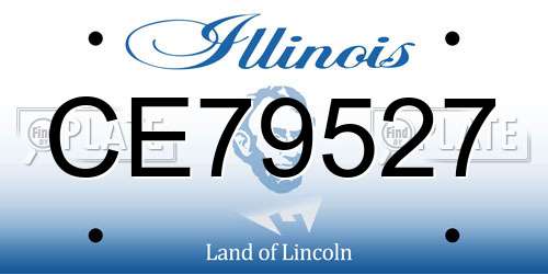 CE79527 Illinois License Plate