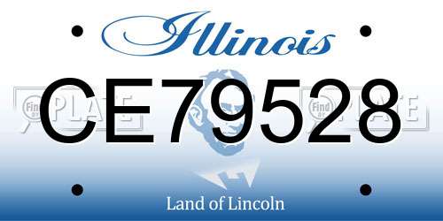 CE79528 Illinois License Plate