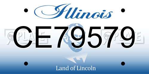 CE79579 Illinois License Plate