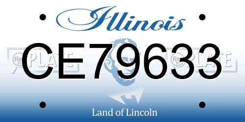 CE79633 Illinois License Plate