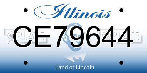 CE79644 Illinois License Plate
