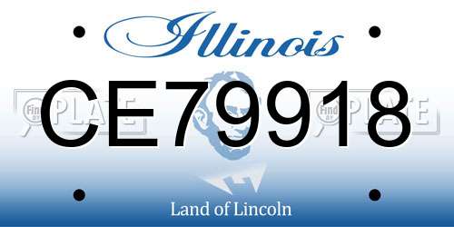 CE79918 Illinois License Plate
