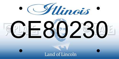 CE80230 Illinois License Plate