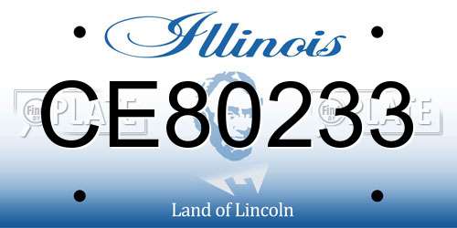 CE80233 Illinois License Plate