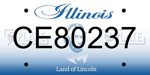 CE80237 Illinois License Plate