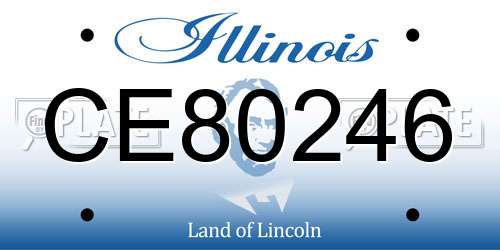 CE80246 Illinois License Plate