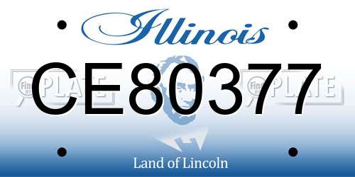 CE80377 Illinois License Plate