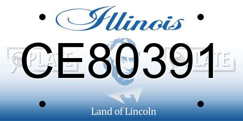 CE80391 Illinois License Plate