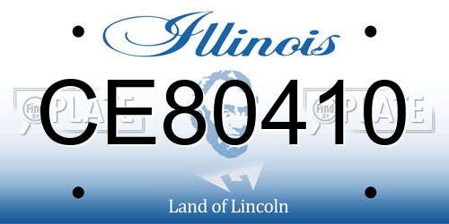 CE80410 Illinois License Plate