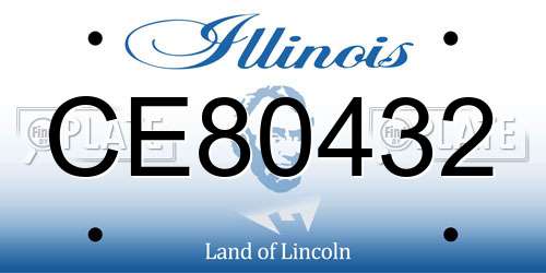 CE80432 Illinois License Plate
