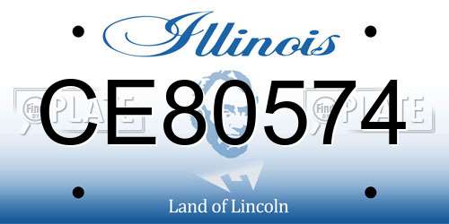 CE80574 Illinois License Plate