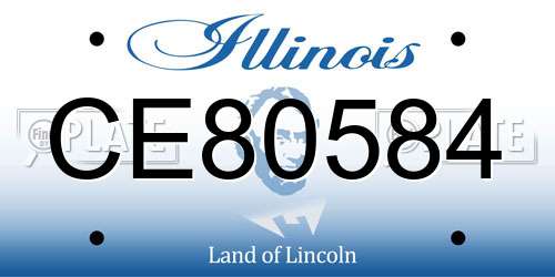 CE80584 Illinois License Plate