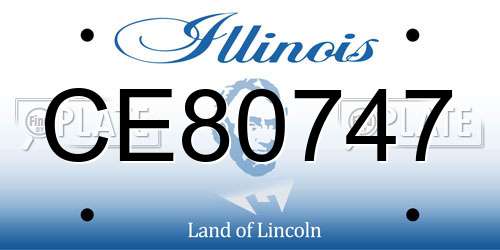 CE80747 Illinois License Plate