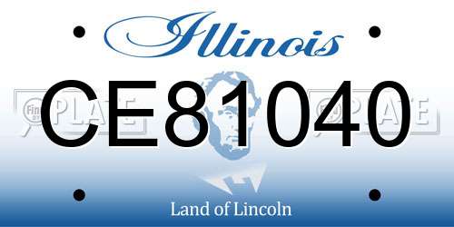 CE81040 Illinois License Plate