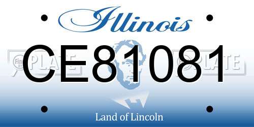 CE81081 Illinois License Plate