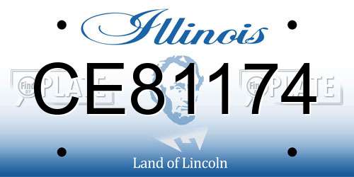 CE81174 Illinois License Plate