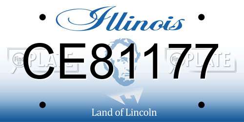 CE81177 Illinois License Plate