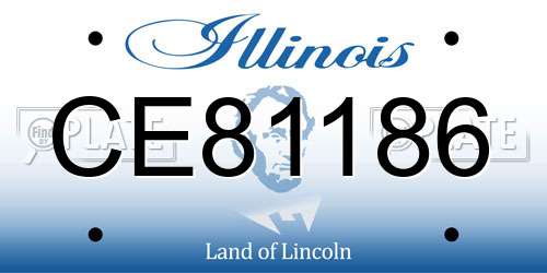 CE81186 Illinois License Plate