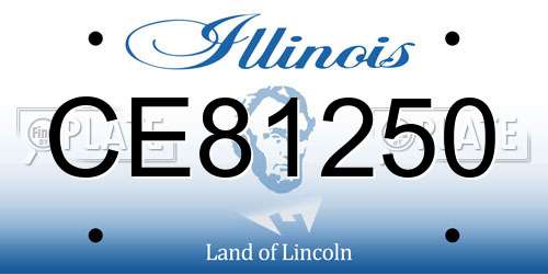 CE81250 Illinois License Plate