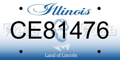 CE81476 Illinois License Plate