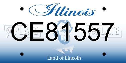CE81557 Illinois License Plate