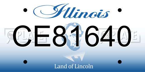 CE81640 Illinois License Plate