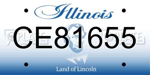 CE81655 Illinois License Plate