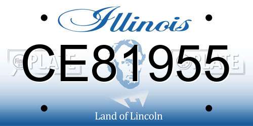 CE81955 Illinois License Plate