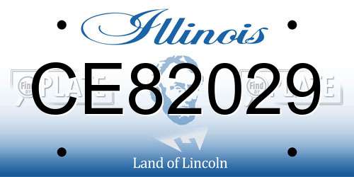 CE82029 Illinois License Plate