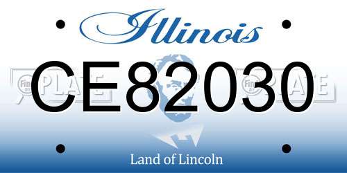 CE82030 Illinois License Plate