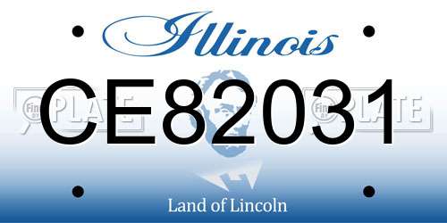 CE82031 Illinois License Plate