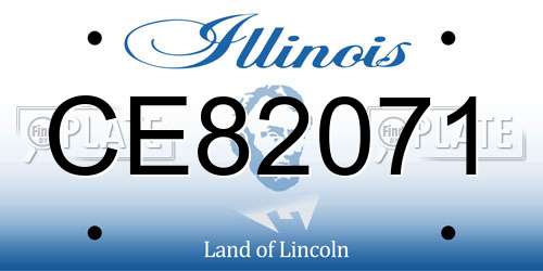 CE82071 Illinois License Plate