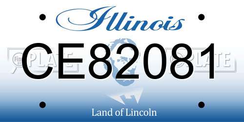 CE82081 Illinois License Plate