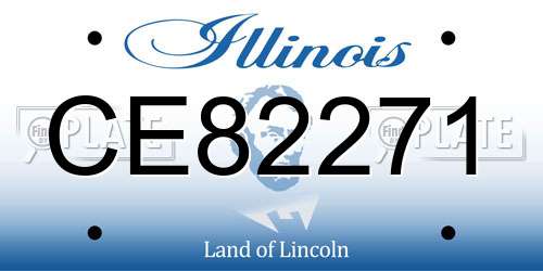 CE82271 Illinois License Plate