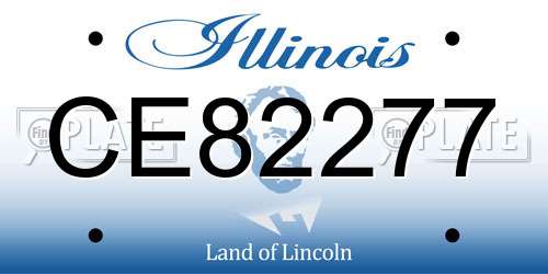 CE82277 Illinois License Plate