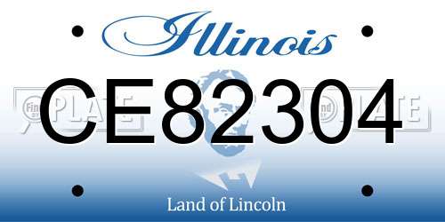 CE82304 Illinois License Plate