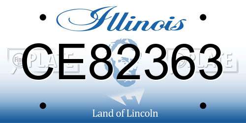 CE82363 Illinois License Plate